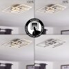 CHEKA Ceiling Light LED aluminium, 3-light sources