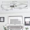 MALANJE Ceiling Light LED matt nickel, 2-light sources