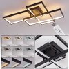 GHANA Ceiling Light LED black, 3-light sources, Remote control, Colour changer