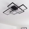 GHANA Ceiling Light LED black, 3-light sources, Remote control, Colour changer