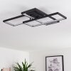 GHANA Ceiling Light LED black, 3-light sources, Remote control, Colour changer