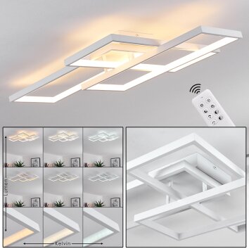 GHANA Ceiling Light LED white, 4-light sources, Remote control, Colour changer