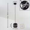 MONGOLEI Pendant Light black, 1-light source