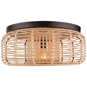 Brilliant CROSSTOWN Ceiling Light Dark wood, black, 1-light source