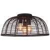 Brilliant CROSSTOWN Ceiling Light Dark wood, black, 3-light sources