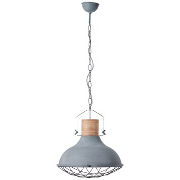 Brilliant EMMA Pendant Light grey, 1-light source