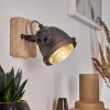 HERFORD Wall Light brown, Dark wood, black, 1-light source