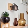 HERFORD Wall Light brown, Dark wood, black, 1-light source