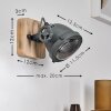 HERFORD Wall Light grey, Light wood, 1-light source