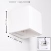 BRASLO Wall Light white, 1-light source