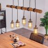 ADAMA Pendant Light Dark wood, black, 5-light sources