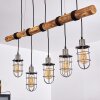 ADAMA Pendant Light Dark wood, black, 5-light sources