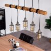 ADAMA Pendant Light Dark wood, black, 5-light sources