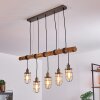 ADAMA Pendant Light Dark wood, black, 5-light sources