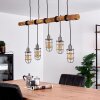 ADAMA Pendant Light Dark wood, black, 5-light sources