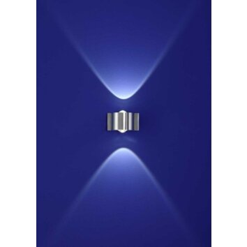 B-Leuchten STREAM Wall Light LED aluminium, 2-light sources