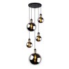 Lucide JULIUS Pendant Light black, 5-light sources