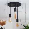 TRAVESIAS Ceiling Light black, 3-light sources