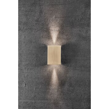 Nordlux FOLD Outdoor Wall Light LED brass, 2-light sources