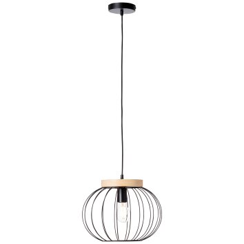 Brilliant SORANA Pendant Light Dark wood, black, 1-light source