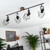 MARACAMBO Ceiling Light Dark wood, black, 4-light sources