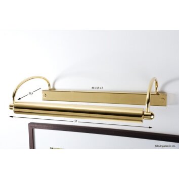 Herbert Schmidt picture light gold, brass, 2-light sources