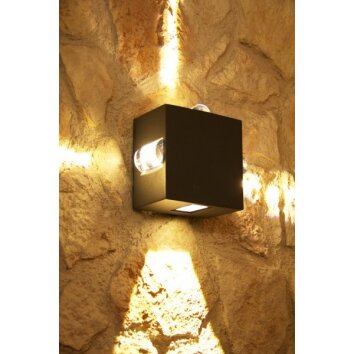 Lutec EVANS outdoor wall light LED anthracite, 4-light sources