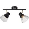 Brilliant RONALD spotlight tube dark brown, brass, black, 2-light sources