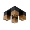 Lucide RENATE Ceiling Light black, 4-light sources