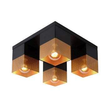 Lucide RENATE Ceiling Light black, 4-light sources