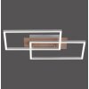 Leuchten-Direkt IVEN Ceiling Light LED Light wood, 2-light sources, Remote control