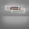 Leuchten-Direkt IVEN Ceiling Light LED Light wood, 2-light sources, Remote control