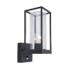 Lutec FLAIR Outdoor Wall Light black, 1-light source, Motion sensor