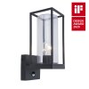 Lutec FLAIR Outdoor Wall Light black, 1-light source, Motion sensor
