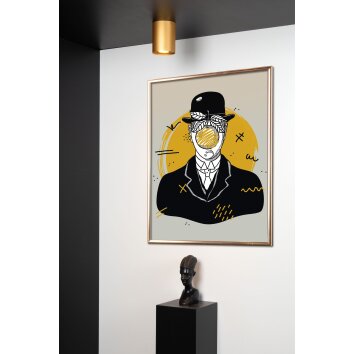 Lucide TUBE ceiling spotlight gold, brass, 1-light source