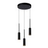 Lucide TUBULE Pendant Light LED black, 3-light sources