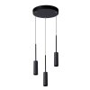 Lucide TUBULE Pendant Light LED black, 3-light sources