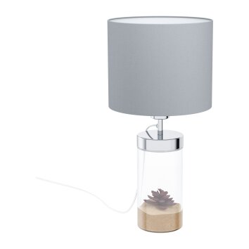 Eglo LIDSING Table lamp chrome, transparent, clear, 1-light source