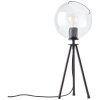 Brilliant AFTON Table lamp black, transparent, clear, 2-light sources