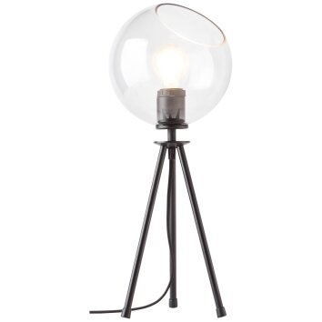 Brilliant AFTON Table lamp black, transparent, clear, 2-light sources