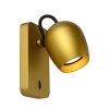Lucide PRESTON wall spotlight LED gold, brass, 1-light source