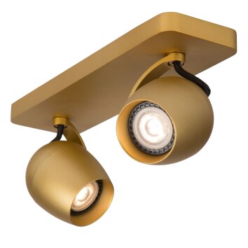 Lucide PRESTON ceiling spotlight LED gold, brass, 2-light sources