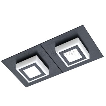Eglo MASIANO Ceiling Light LED black, 2-light sources