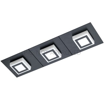 Eglo MASIANO Ceiling Light LED black, 3-light sources