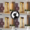 DENHIGH Table lamp LED gold, brass, black, 1-light source