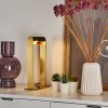 DENHIGH Table lamp LED gold, brass, black, 1-light source