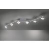 Leuchten-Direkt SABI Ceiling Light LED matt nickel, 6-light sources, Remote control, Colour changer