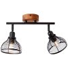 Brilliant AVIA Spotlight Dark wood, black, 2-light sources