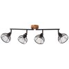 Brilliant AVIA Spotlight Dark wood, black, 4-light sources