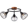 Brilliant AVIA Spotlight Dark wood, black, 3-light sources